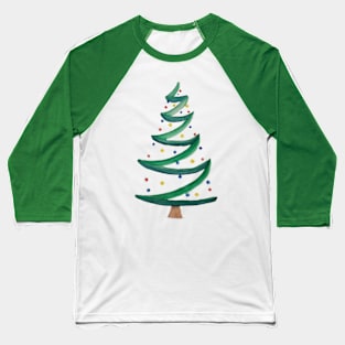 Christmas tree Watercolor Baseball T-Shirt